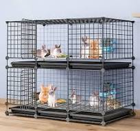 Amazon.com : Multi-Layer Breeding Bunny Cage, Rabbit Hutch ...