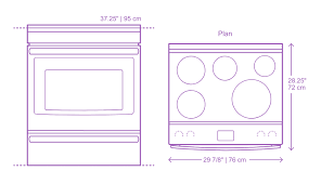 Electric ranges provide more even baking than gas and are an excellent choice for convection cooking. Ge Profile Slide In Single Oven Electric Range Dimensions Drawings Dimensions Com