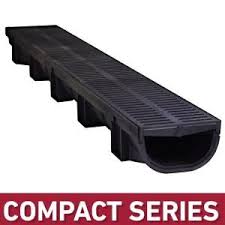 U S Trench Drain Compact Series 5 4 In W X 3 2 In D X 39 4 In L Trench And Channel Drain With Black Grate 83500 The Home Depot In 2020 Trench Drain Trench Drain Systems Drainage Solutions