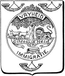 Black And White Coat Of Arms Of South Africa The Great Seal Of The South African Republic Clipart Etc In 2020 Postage Stamp Album Republic African