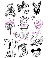 Pin By Vanillachaibaby On 666 Tattoo Flash Art Tattoo Stencils Mini Drawings