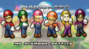 Desbloquea todos (32) los expert staff ghosts (datos fantasma de nivel experto) en los desafíos contrarreloj para desbloquear a mii (traje b). Mii Plumber Outfits V1 0 Mario Kart Wii Mods