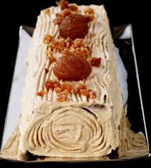 Buche De Noel A La Creme De Marrons Creme Mousseline Et Brisures De Marrons Creme De Marron Buche De Noel Aux Marrons Buche De Noel