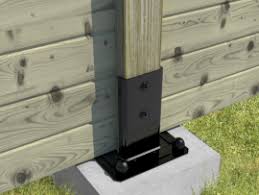 Support poteau platine 7cm x 7cm noir mermier. Poteau Bois Exotique En U Ou H Bangkirai 2 10 M Tekabois