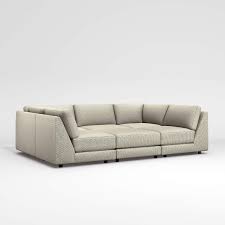 Sinuous springs and foam padding add comfort to the piece, while 100% polyester upholstery in a versatile hue wraps around to tie it all together. Peyton 6 Piece Pit Sectional Crate And Barrel