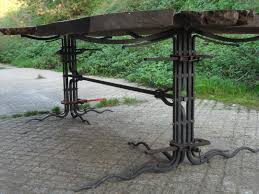 London Plane Table Legs Handmade Ironwork By Tom Fell Blacksmith Metal Furniture Table Legs Blacksmithing