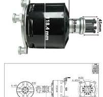 Бесщеточный мотор с внешним ротором 25 кВт MP 120100 KV80 для  электропарамоторов и электромобилей