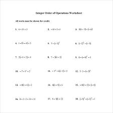 What time is he going to bed now? Free 11 Sample Order Of Operations Worksheet Templates In Pdf