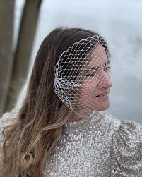 Gold Birdcage Veil, Gold Wedding Veil, Party Veil, Silver Metallic Veil,  Vintage Style Veil, Art Deco Veil