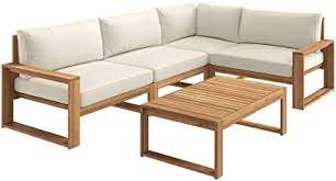 Maybe you would like to learn more about one of these? Santa Cruz 5 Piece Corner Lounge Acacia Upholstered Amazon De Garden