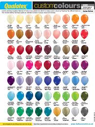 custom colour chart wholesale balloons and party supplies