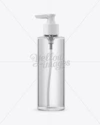 Clear Glass Cosmetic Bottle With Pump Mockup In Bottle Mockups On Yellow Images Object Mockups Bottle Mockup Cosmetic Bottles Cosmetic Jars