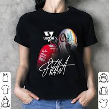 Aston martin cognizant f1 official driver sebastian vettel hoodie. Sebastian Vettel Scuderia Ferrari F1 Signature Shirt Hoodie Sweater Longsleeve T Shirt