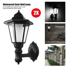 2pcs Solar Vintage Outdoor Led Wall Light Lamp Sconce Garden Lantern Porch Light Solar Lamp Solarla Solar Lantern Lights Outdoor Solar Lanterns Solar Lamp