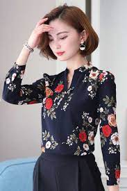 Find & download free graphic resources for floral pattern. Navy Floral Pattern Print Long Sleeve Pull Over Shirt Pretty Blouses Classy Designer Party Wear Dresses Elegant Blouses