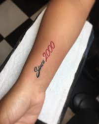 Wrist Birth Year Tattoo Designs Female Tattooist On Instagram Since 2000 What Year Were You Born Atlantattooartist Smallta Red Tattoos Red Ink Tattoos Black Girls With Tattoos