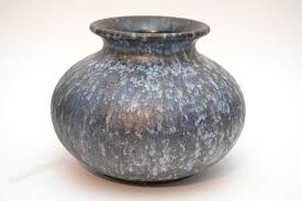 Beautiful Blue Glazed German Vase By Steuler 268 13 Vintage Ceramic Vase Vintage