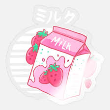 Korean strawberry milk is a popular drink in korea made with a sweetened strawberry sauce or puree, along with small chunks. Aesthetic Pink Pastel Korean Strawberry Milk Sticker Spreadshirt