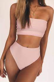 Cabo High Waisted Bandeau Bikini Set Check More At Https Fashionn Sirinhali Net Index Php 2 Trendy Swimsuits Cute Bathing Suits Swimsuits Outfits