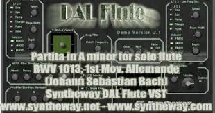 Partita In A Minor For Solo Flute Bwv 1013 Johann Sebastian Bach Syntheway Dal Flute Vst Sebastian Bach Audio Music Software