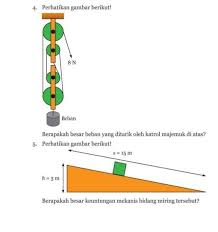 Pada katrol tetap berlaku rumus tuas w lb = f lk. 4 Perhatikan Gambar Berikut 8nbebanberapakah Besar Beban Yang Ditarik Oleh Katrol Majemuk Di Atas Brainly Co Id