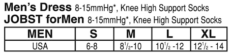 jobst size charts