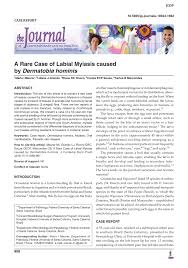 Mais ideias de lourdes eliana marcondes. Pdf A Rare Case Of Labial Myiasis Caused By Dermatobia Hominis