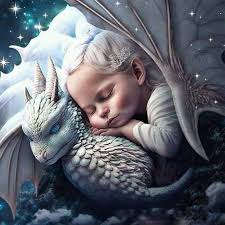 Little princess with her dragon 💞