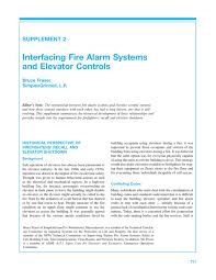 Interfacing Fire Alarm Systems And Elevator Controls