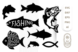 Download Svg Fish Bundle Fish Svg Cut Files Fish Silhouette 174711 Svgs Design Bundles