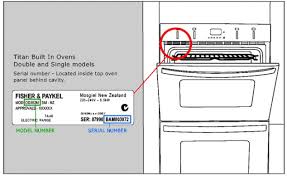 Review of fisher & paykel ovens. Ovens Built In Model Number Location Fisher Paykel Product Help