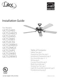 Ceiling fan light kits are available from your local home improvement chain, and typically cost only around $20 to $50 depending on the fixture type and if you have no housing assembly, you will not be able to add a ceiling fan light kit. Litex Ult52ab5 Installation Manual Pdf Download Manualslib