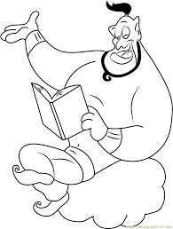 Want to let your child's imagination ride wild with crayons? Genie Reading Book Coloring Page For Kids Free Aladdin Printable Coloring Pages Online For Kids Coloringpages101 Com Coloring Pages For Kids