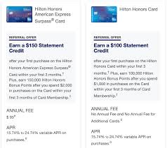 Hilton honors american express credit cards offer up to 150,000 rewards points for introductory bonus. Expired Increased Signup Bonus Offers On American Express Hilton Honors Surpass And Business Cards Doctor Of Credit