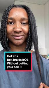 90s Braided Box Braid Bob