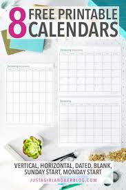 You just select the required calendar from below and then download or print vertical page layout (portrait). Printable Calendar 8 Beautiful Free Calendars Abby Lawson