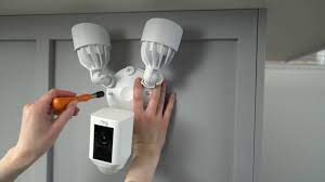Canless 4000k new construction or remodel dimmable integrated led recessed light kit with bronze gimbal trim model# 4jbk adj 40k 90cri orb m6 lithonia lighting oneup 6 in. How To Install Ring Floodlight Cam Step 3 Final Installation Youtube