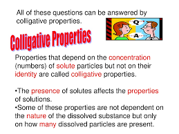 Colligative Properties