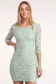 All For You Mint Green Lace Bodycon Dress Green Lace Dresses Blush Colored Dress Green Cocktail Dress
