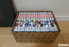 ダイソーの紙製収納ボックス スター コミック本サイズの画像 グッズ 収納 収納 漫画収納