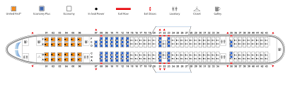 United Airlines Seating Chart Boeing 757-300 (753)