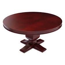 The smooth, dignified dark of walnut. Arenzville Round Solid Mahogany Wood Pedestal Dining Table