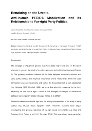 Collect 150 unique companion pets. Pdf Remaining On The Streets Anti Islamic Pegida Mobilization And Its Relationship To Far Right Party Politics