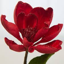 If you purchased a magnolia bunch like i did. Faux Deep Red Magnolia Bloom Stem Picks Sprays Floral Supplies Craft Supplies Factory Direct Craft