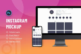 Instagram Mobile Desktop Screen In 2020 Instagram Mobile Instagram Mockup Instagram