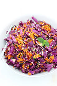Thai Sesame Red Cabbage And Carrot Salad Recipe Carrot Salad Recipes Red Cabbage Carrot Salad