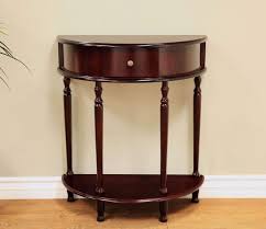 By decor therapy (111) $ 51 67. Top Quality555 Half Moon Console Table Wooden End Side With Shelf Drawer Entry Hall Display Living Room Furniture Espresso Buy Online In Brunei At Brunei Desertcart Com Productid 106833912
