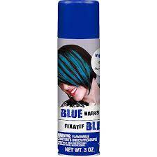 But where purple shampoo is intended to be used by blondes (it's also a common shampoo for gray hair ), blue shampoo is better suited for brassy brunettes. Blue Hair Spray 3oz Party City