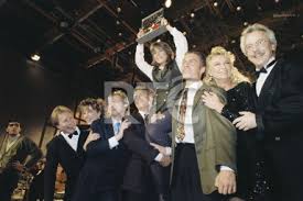 Carola winning the eurovision song contest in 1991 with fångad av en stormvind. Photographic Archive Rte Archives