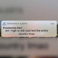 Add your own image cutout to template. Presidential Alert Meme Maker